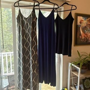 Elegant Black and White Maxi Dress